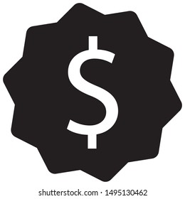 Sticker icon black vector illustration