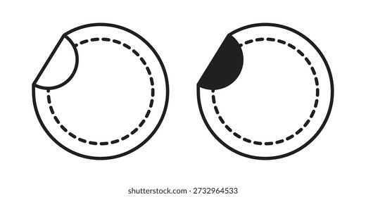 Sticker icon concept vector illustration. logotype icon designs