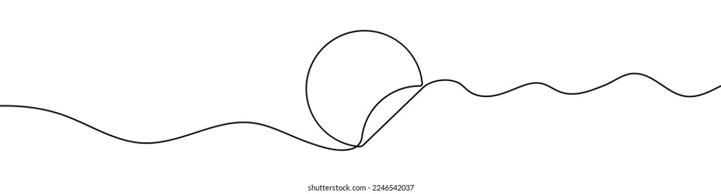 Icono de pegatina en estilo de dibujo de línea continua. Icono de pegatina de línea de arte de venta. Ilustración vectorial. Antecedentes abstractos