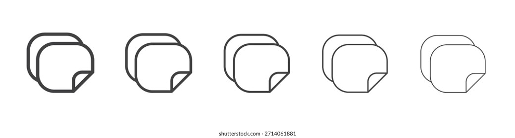 Ícone adesivo design, logotipo, aplicativo, UI. Ilustração vetorial, EPS