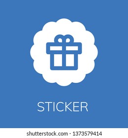  Sticker icon. Editable  Sticker icon for web or mobile.