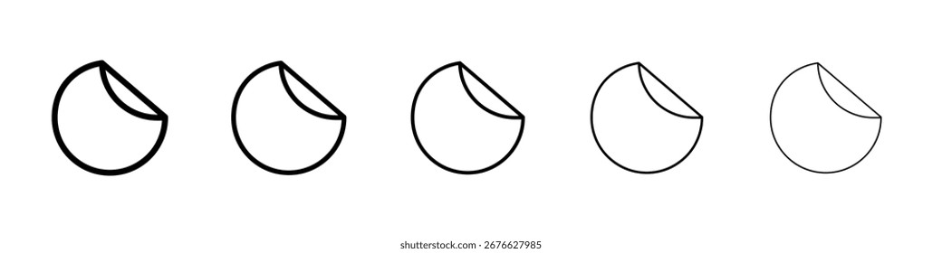Icono de la etiqueta engomada llenó el concepto plano de la muestra para el Diseño web.