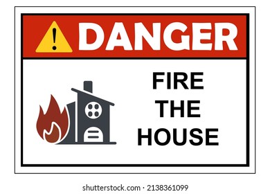 sticker icon, fire danger concept, vector illustration