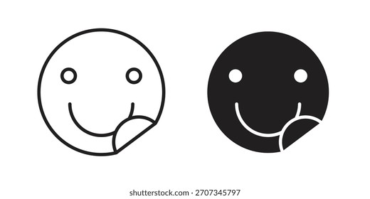 Sticker icon. flat and stroke style Collection. simple symbol