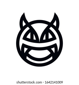 Sticker, icon of the laughing devil