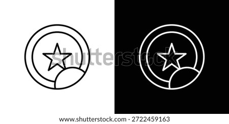 Sticker icon outline and linear vector. outline icon and illustration