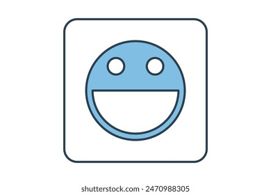 sticker icon. icon related to edit tool. suitable for web site, app, user interfaces, printable etc. flat line icon style. simple vector design editable