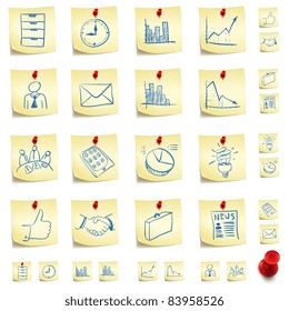 Sticker Icon Set Isolated on White Background. Vector EPS8.