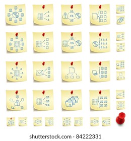 Sticker Icon Set Isolated on White Background. Vector EPS8.