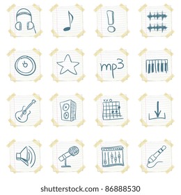 Sticker Icon Set Isolated on White Background. Vector EPS8.