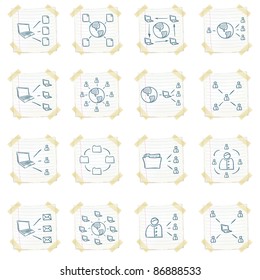 Sticker Icon Set Isolated on White Background. Vector EPS8.