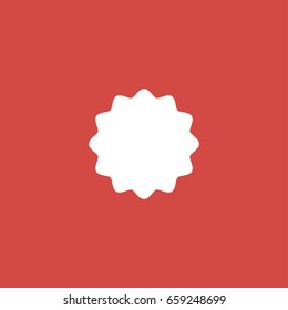 sticker icon. sign design. red background