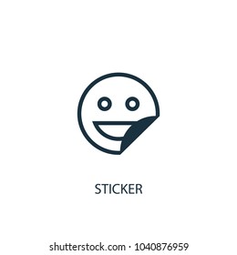 sticker icon. Simple element illustration. sticker concept symbol design from message collection. Can be used for web and mobile.