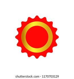 sticker icon, sunburst sertificate stamp vector