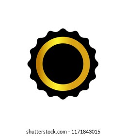 sticker icon, sunburst sertificate stamp vector