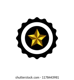 sticker icon, sunburst star, winner logo stamp vector isolated