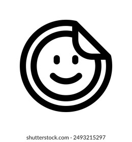 Aufkleber-Symbol. Vektorgrafik-Linie-Symbol für Ihre Website, Handy, Präsentation und Logo-Design.
