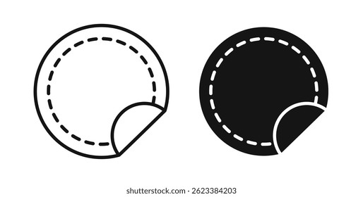 Sticker icons on white background for web