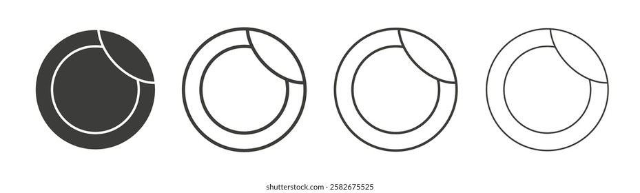 Sticker icons set vectors graphic designs