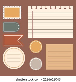 Sticker, icons, signs for organized your organizer. Monthly Planner. Template for notebooks, scrapbook, wrapping, wedding invitation, cards, notes