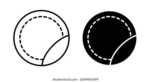 Sticker icons in solid black and outlined style