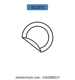 símbolos de iconos de pegatinas elementos vectoriales para web infográfica