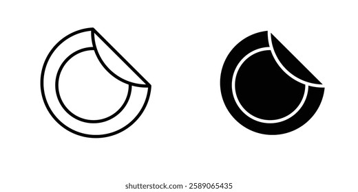 Sticker icons thin line illustrations designs