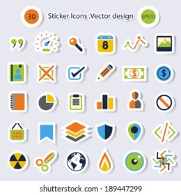 sticker icons.Vector design