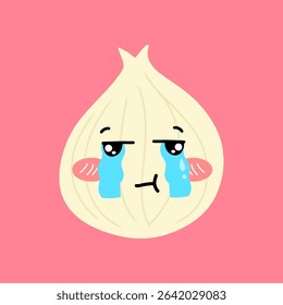 sticker illustration emotion onion . expression face
