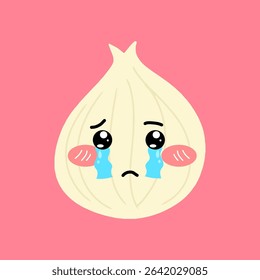 sticker illustration emotion onion . expression face