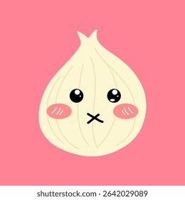 sticker illustration emotion onion . expression face