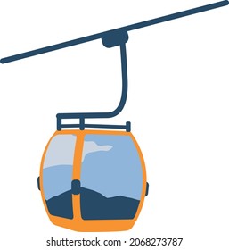 Sticker with the image of the cableway cab.