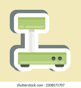 Sticker Industrial Scales. suitable for education symbol. simple design editable. design template vector. simple illustration
