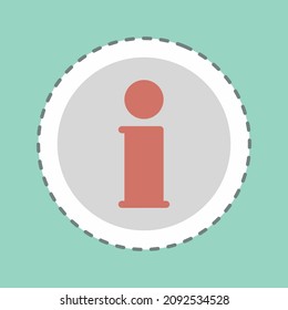 Sticker Information - Line Cut - Simple illustration,Editable stroke,Design template vector, Good for prints, posters, advertisements, announcements, info graphics, etc.