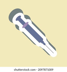 Inyección de pegatinas - Ilustración simple,Acto editable,Vector de plantillas de diseño, Buena para impresiones, carteles, anuncios, anuncios, gráficos de información, etc.