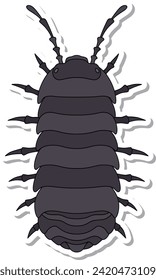 Sticker insect single item icon pill bug