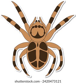 Sticker insect single item icon jumping spider