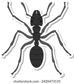 Sticker insect single item icon ant