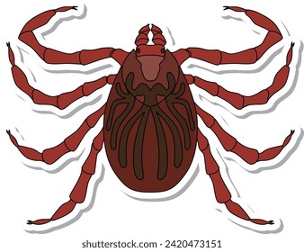 Sticker insect single item icon mite