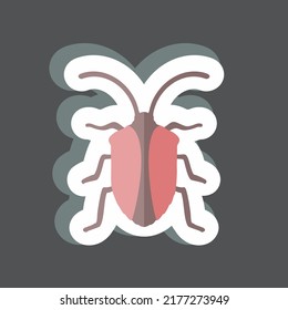 Sticker Insect. suitable for Animal symbol. simple design editable. design template vector. simple symbol illustration