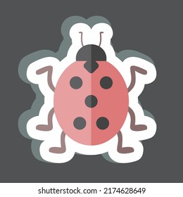 Sticker Insect. suitable for garden symbol. simple design editable. design template vector. simple symbol illustration