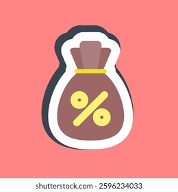 Sticker interest rate. Economy and business elements.