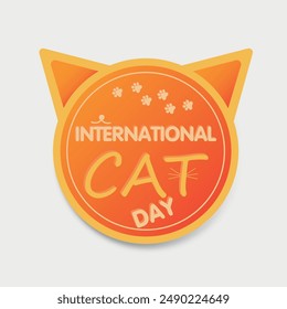 sticker for international cat day