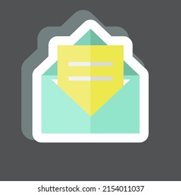 Sticker Invitation. suitable for party symbol. simple design editable. design template vector. simple symbol illustration