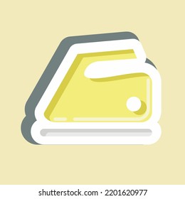Sticker Iron. suitable for education symbol. simple design editable. design template vector. simple illustration