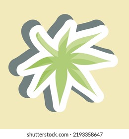 Sticker Japanese Maple. suitable for Japanese symbol. simple design editable. design template vector. simple illustration