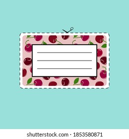 sticker for jars with homemade preparations: jam, confiture, compote, etc. vector illustration. blank forms for labels.