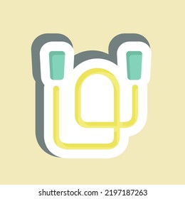 Salto de pegatinas. adecuado para símbolo sano. diseño simple editable. vector de plantilla de diseño. ilustración simple
