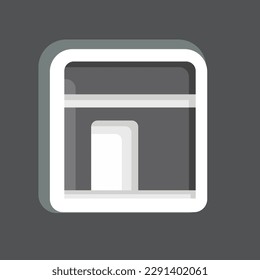 Sticker Kaaba. related to Eid Al Adha symbol. simple design editable. simple illustration