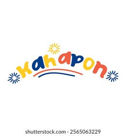 Sticker Kahapon Philippines languange day. vector illustration